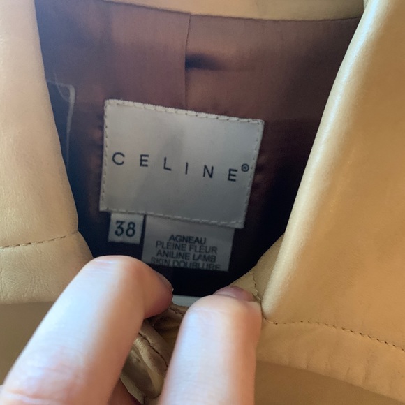 Vintage Celine Cream Leather Trench Coat size 38 - Picture 3 of 14